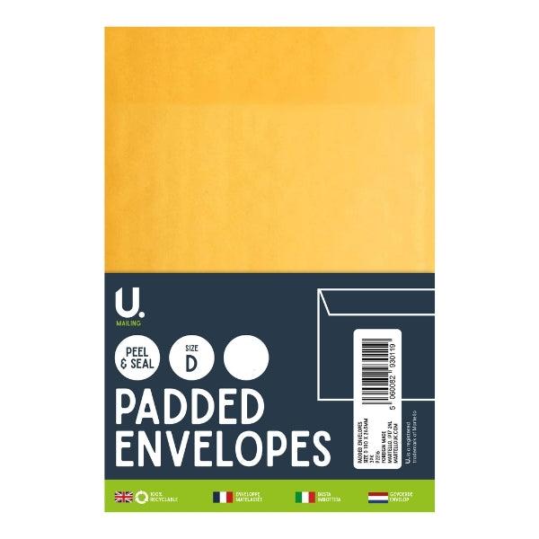 Padded Envelope Size D 180mm x 265mm 4 Pack Padded Envelope Size D 180mm x 265mm 4 Pack